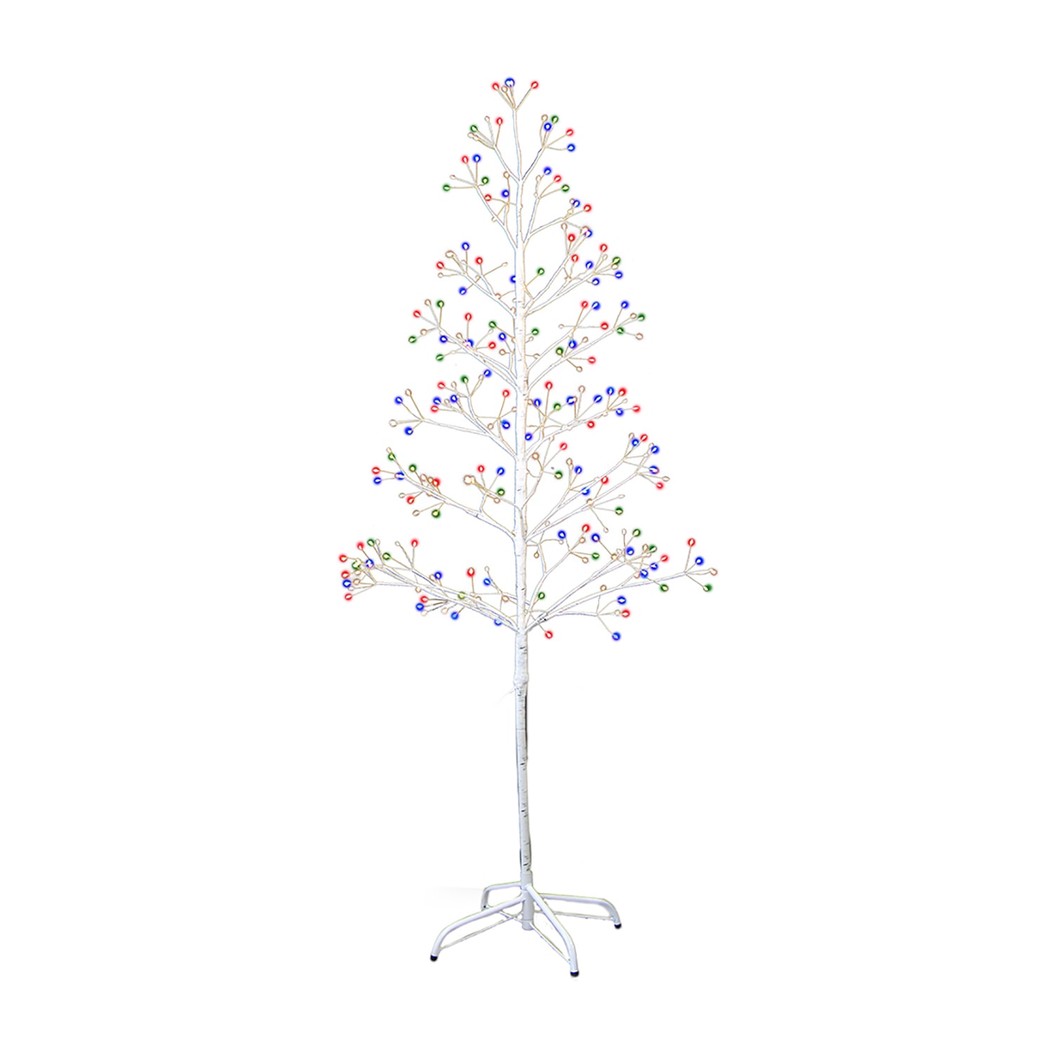 Kurt Adler 5-Foot White Birch Twig Tree with Multi-Color 8-Function Lights