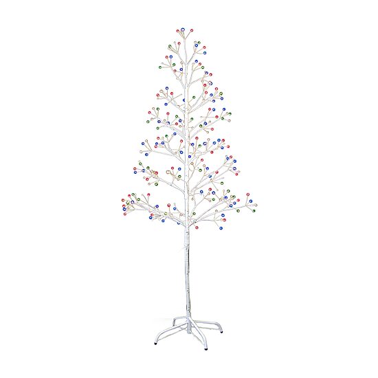 Kurt Adler 5-Foot White Birch Twig Tree with Multi-Color 8-Function Lights