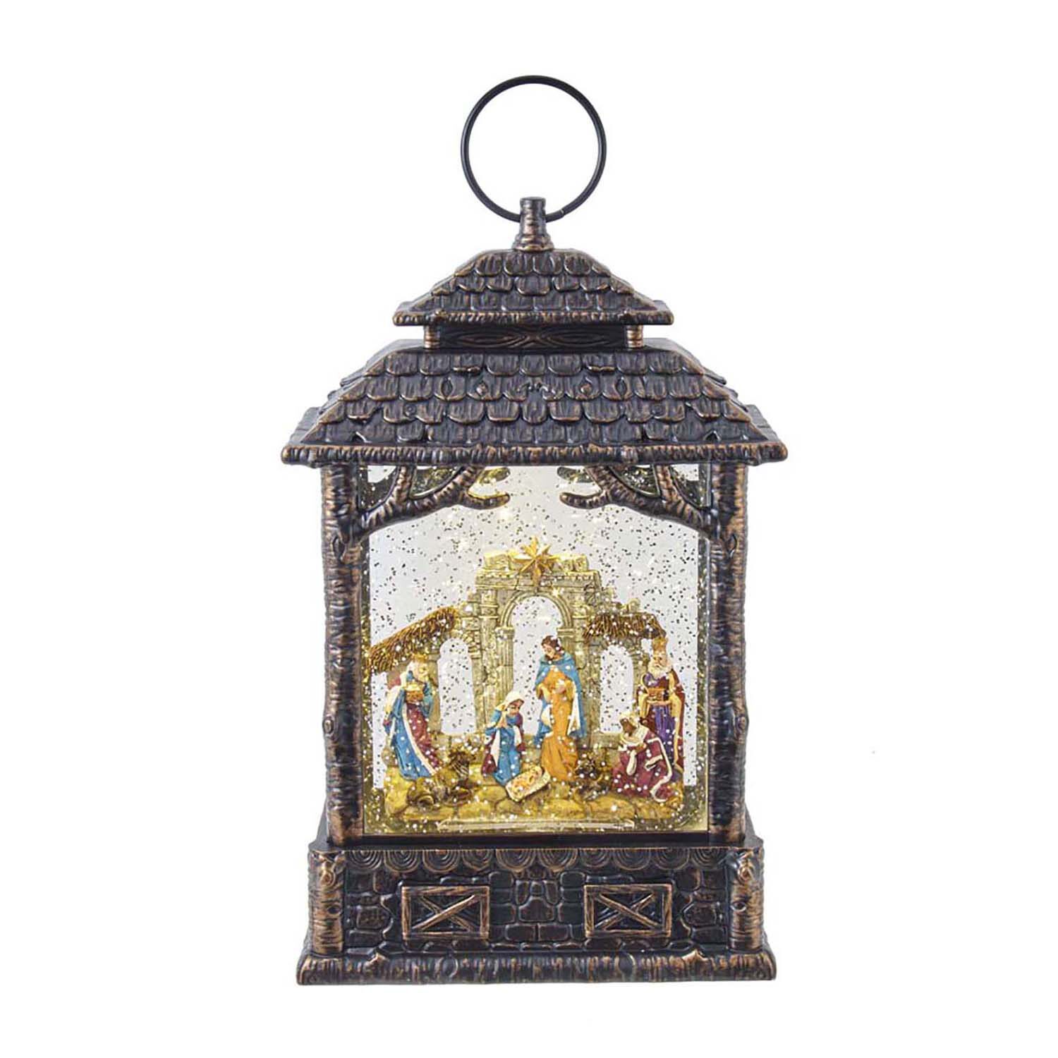 Kurt Adler 11-Inch Battery-Operated LED Nativity Scene Water Lantern