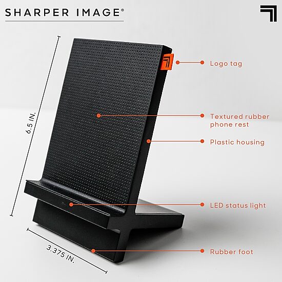 Sharper Image Wireless Qi Charging Dock for Smartphones