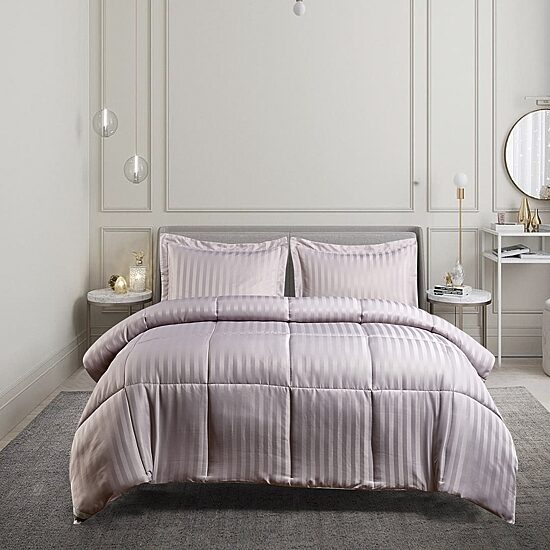 Kathy Ireland Purple Midweight Down Alternative Comforter