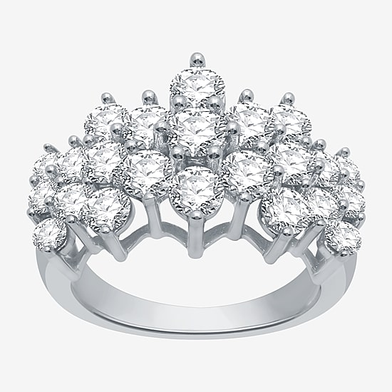 Womens 3 CT. T.W. Natural White Diamond 10K Gold Band