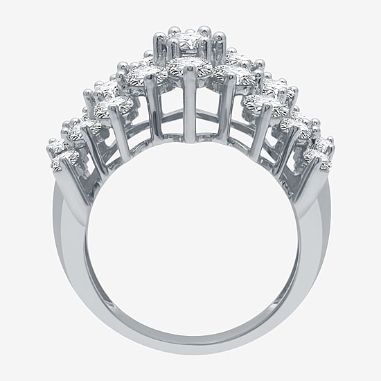 Womens 3 CT. T.W. Natural White Diamond 10K Gold Band