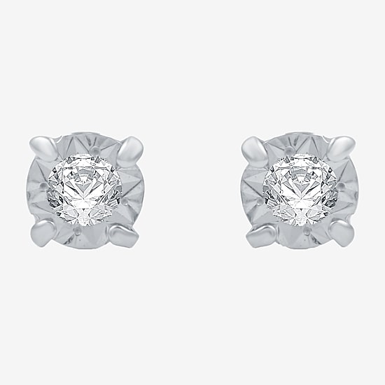 Diamond-Accent 10K Gold Stud Earrings