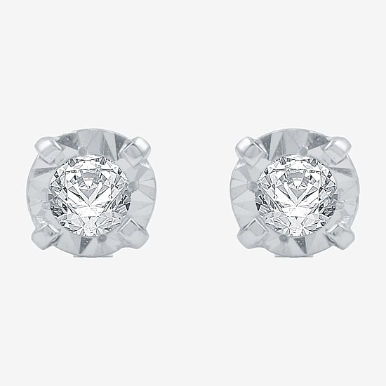 1/8 CT.T.W. Natural Diamond 10K Gold Stud Earrings