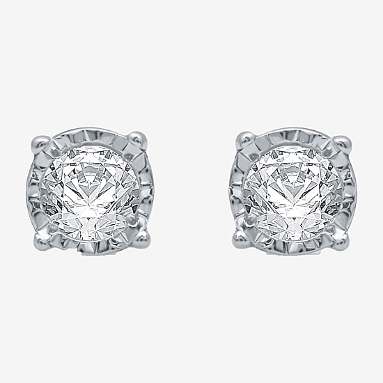 1/5 CT. T.W. Natural Diamond Stud Earrings in 10K Gold