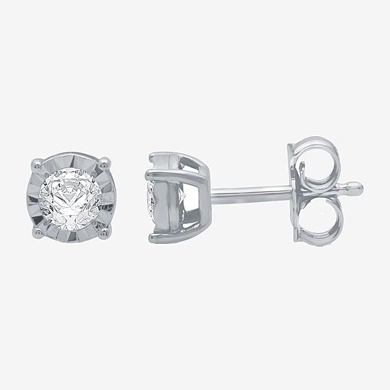 1/5 CT. T.W. Natural Diamond Stud Earrings in 10K Gold