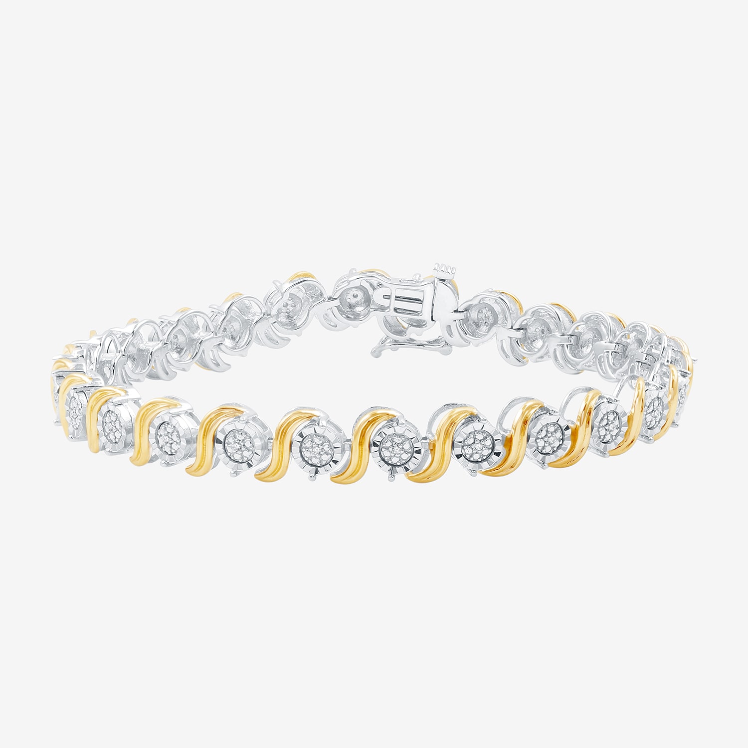 Womens 1/10 CT. T.W. Diamond Tennis Bracelet Sterling Silver or 14K Gold Over