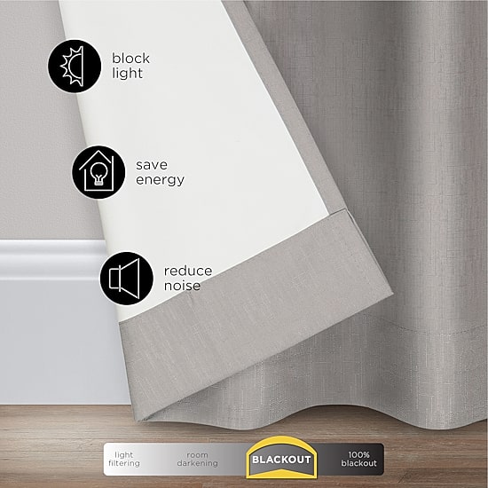Eclipse Kendall Kids Thermaback Rod Pocket Energy Saving Blackout Single Curtain Panel