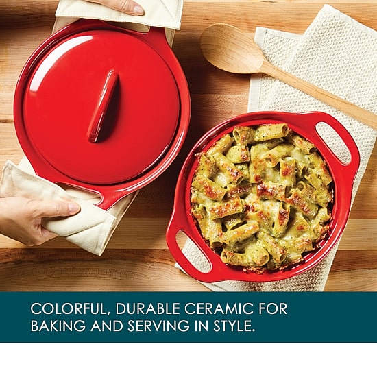 Rachael Ray Ceramic 3-pc. Casserole Bakers with Shared Lid Set