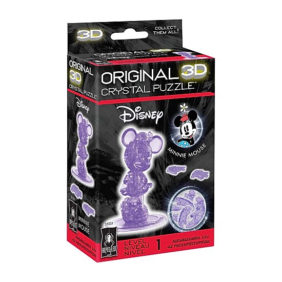 Bepuzzled 3d Crystal Disney Minnie Mouse 2nd Edition: 42 Pcs Minnie Mouse 42-pc. Puzzle