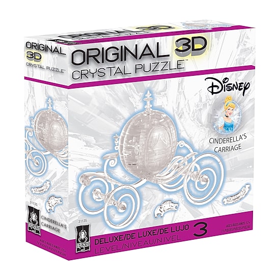 Bepuzzled 3d Crystal Disney Cinderella'S Carriage (Clear): 71 Pcs Cinderella Princess Puzzle