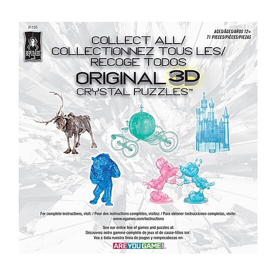 Bepuzzled 3d Crystal Disney Cinderella'S Carriage (Clear): 71 Pcs Cinderella Princess Puzzle