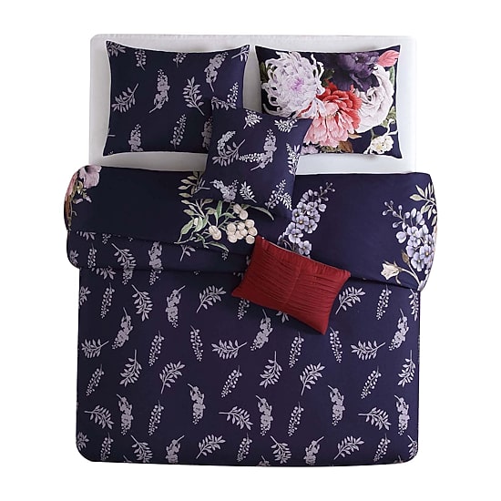 Bebejan Deep Purple Garden 5-pc. Midweight Reversible Comforter Set