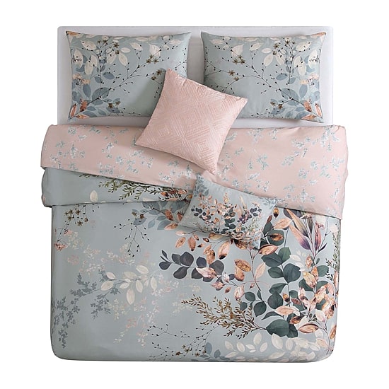 Bebejan Peach Leaves 5-pc. Midweight Reversible Comforter Set