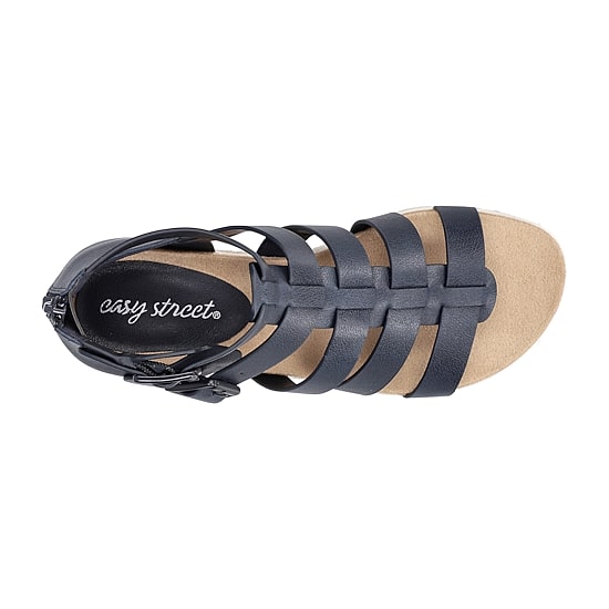 Easy Street Womens Simone Wedge Sandals