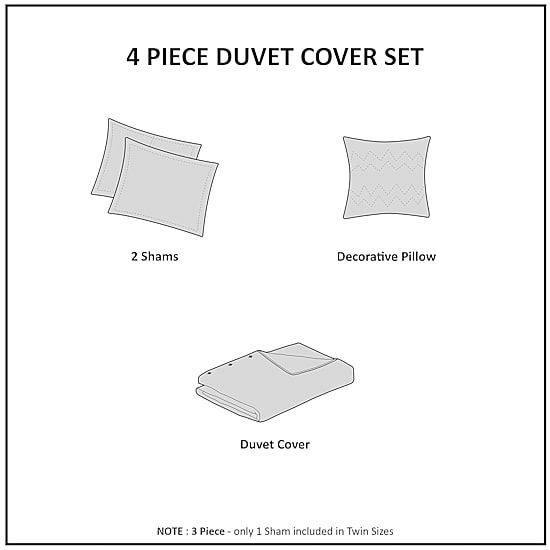 Intelligent Design Karissa Watercolor Duvet Cover Set with decorative pillow