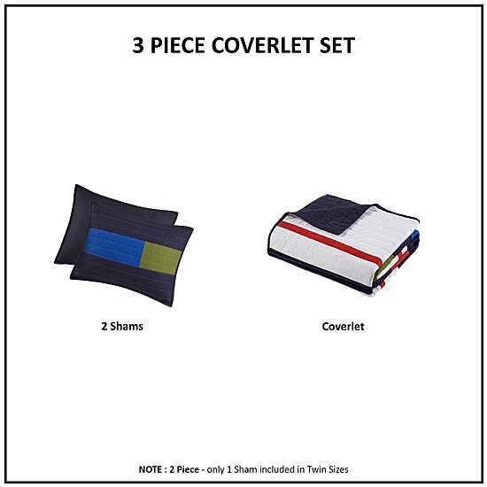 Intelligent Design Emmett Stripe Quilt Set