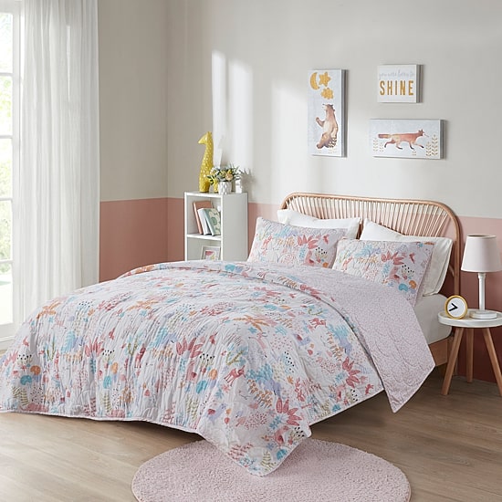 Intelligent Design Kinsley Cotton REVERSIBLE Quilt Set