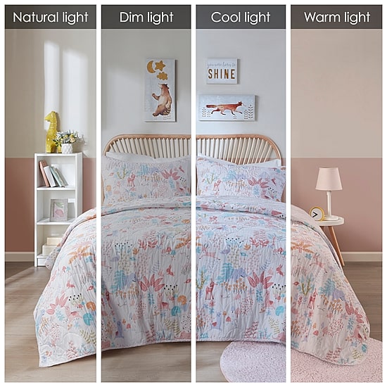 Intelligent Design Kinsley Cotton REVERSIBLE Quilt Set