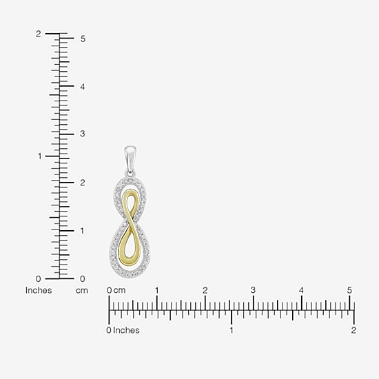 Limited Quantities! Womens 1/6 CT. T.W. Natural White Diamond 14K Gold Over Silver Infinity 20 Inch Pendant Necklace