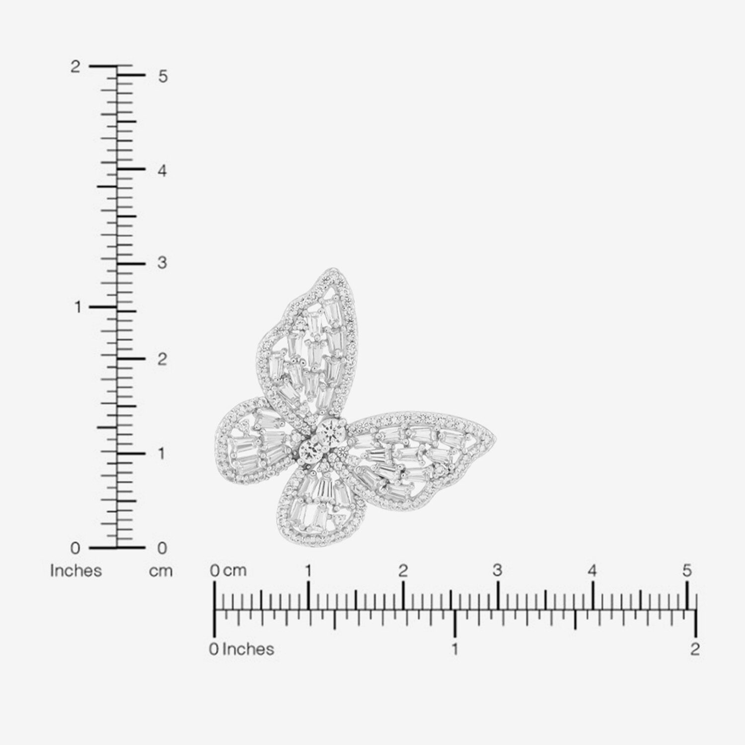 Limited Quantities! Womens Lab Created White Sapphire Sterling Silver Butterfly 18 Inch Pendant Necklace