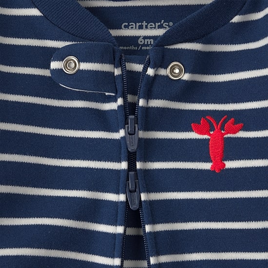 Carter's Lobster Baby Boys Striped Sleep and Play