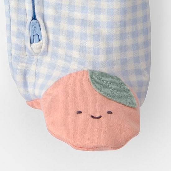 Carter's Peach Baby Girls Gingham Sleep and Play