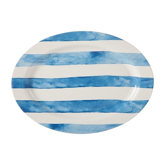 Martha Stewart Salt and Shore Americana 16 inch Ceramic Oval Platter