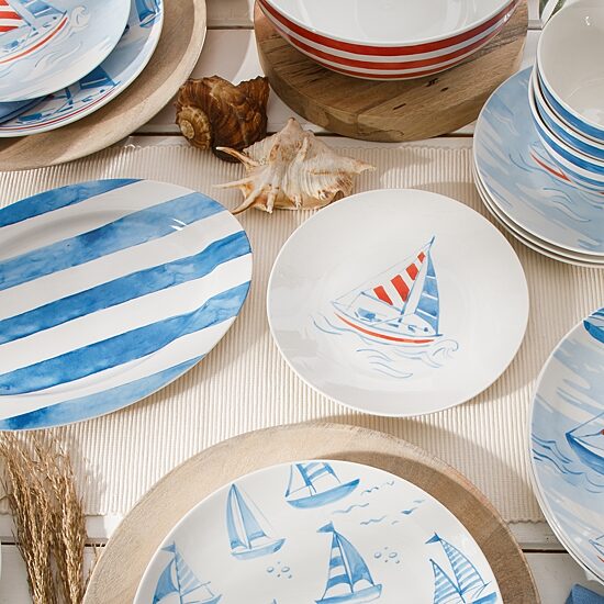 Martha Stewart Salt and Shore Americana 4-pc. Ceramic Salad Plate