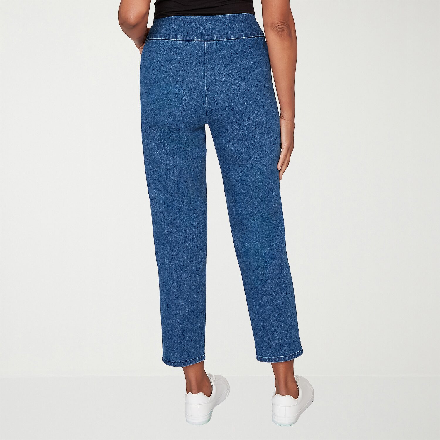Alfred Dunner Hilton Head Womens Stretch Fabric Straight Leg Jean