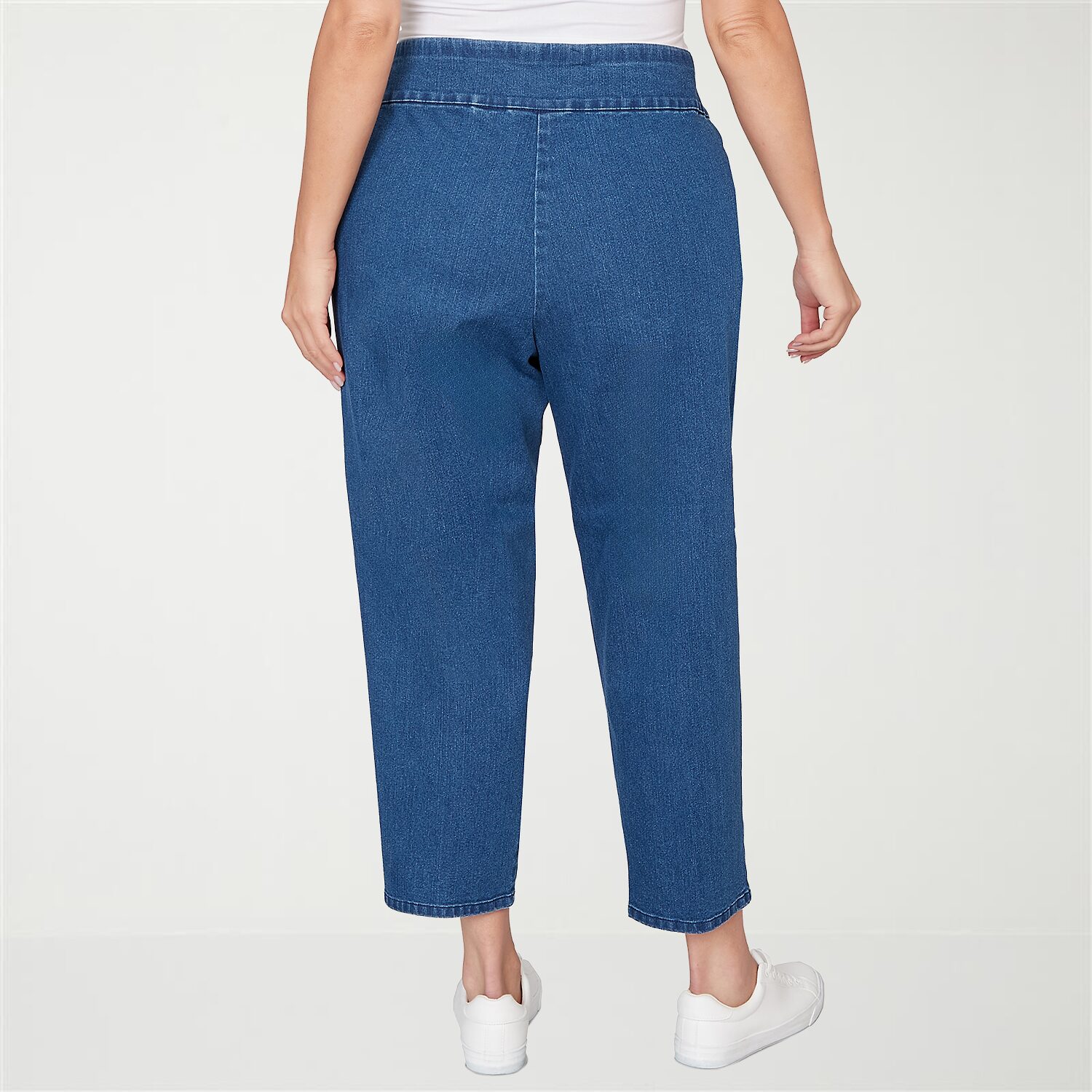 Alfred Dunner Hilton Head Womens Mid Rise STRETCH FABRIC Straight Leg Jean