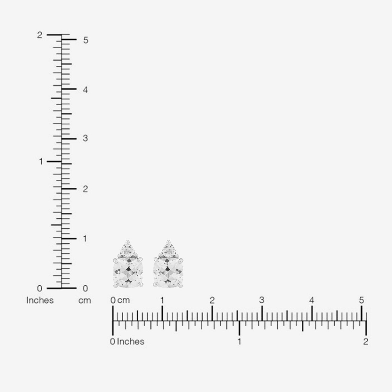 Lab Created White Sapphire Sterling Silver 9.3mm Stud Earrings