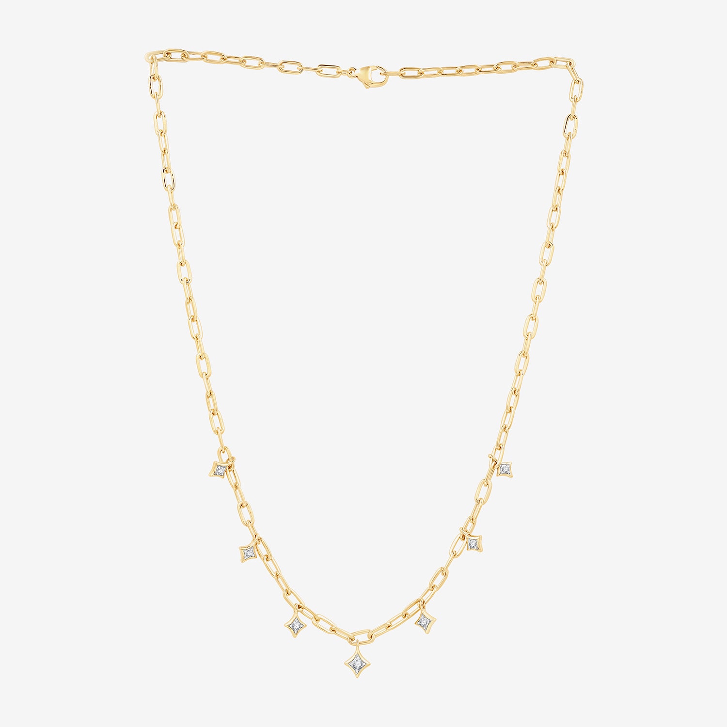(G, Si1-Si2) Womens 1/4 CT. T.W. Lab Grown White Diamond 14K Gold Over Silver 18 Inch Pendant Necklace