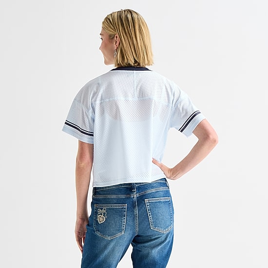 Arizona Womens Juniors V Neck Short Sleeve Jersey