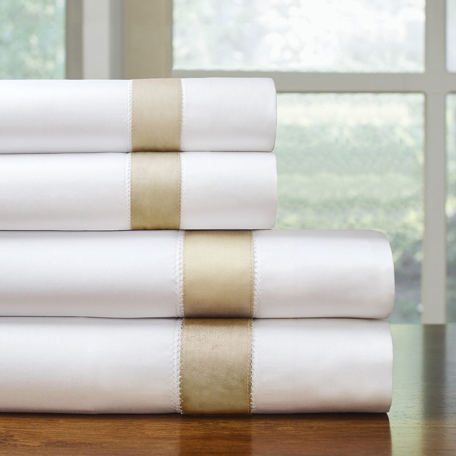 Pointehaven 525 Thread Count Embroidered Cotton Sheet Set