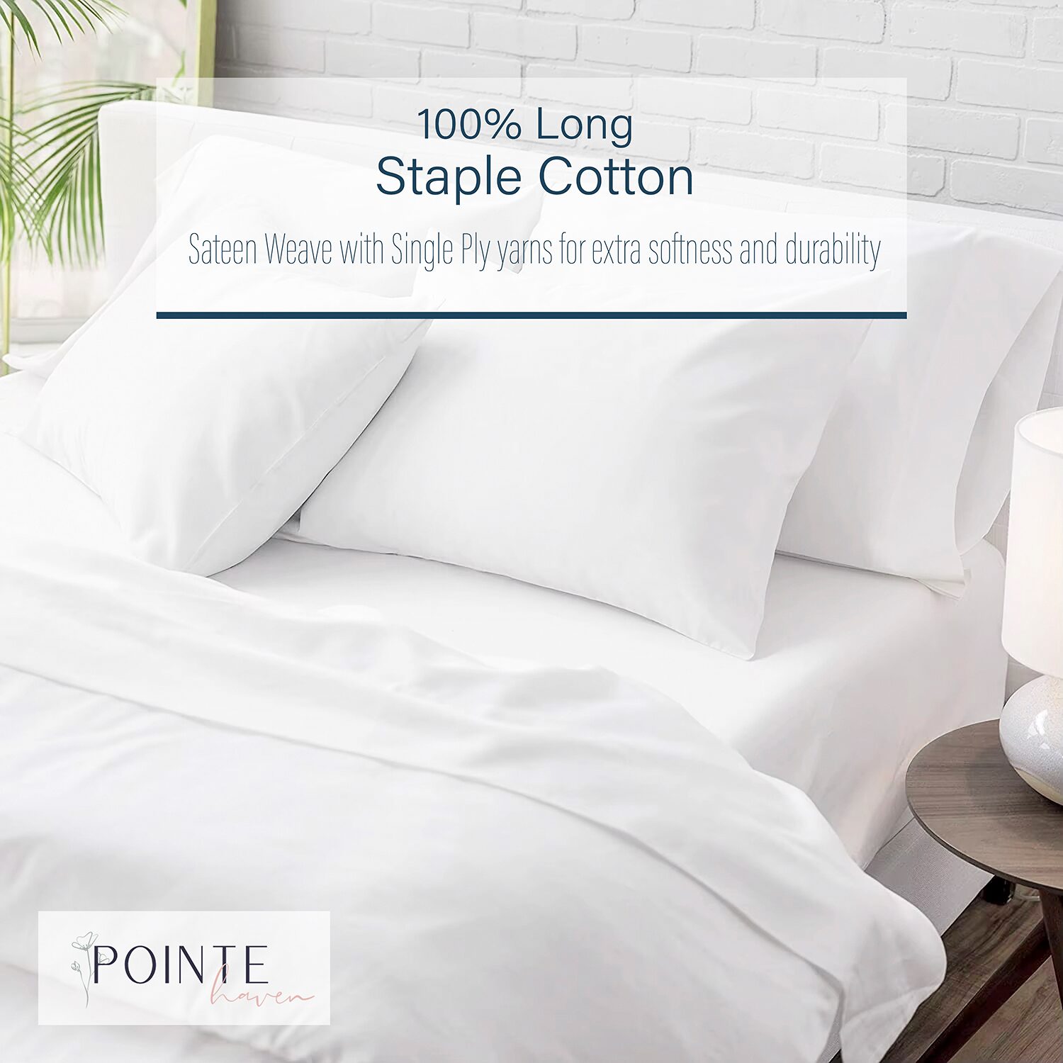 Pointehaven 500 Thread Count Sateen Sheet Set