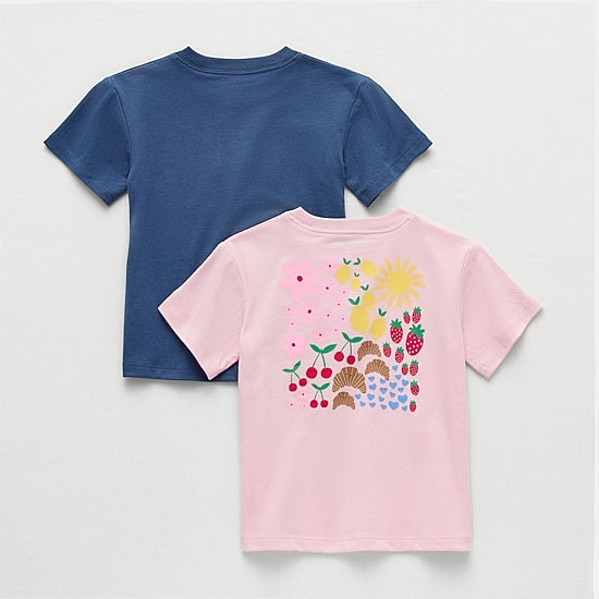 Okie Dokie Toddler & Little Girls Round Neck Short Sleeve Relaxed Fit 2-pc. Graphic T-Shirt