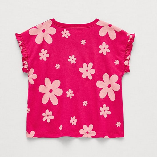 Okie Dokie Toddler & Little Girls Crew Neck Sleeveless Regular Fit Graphic T-Shirt