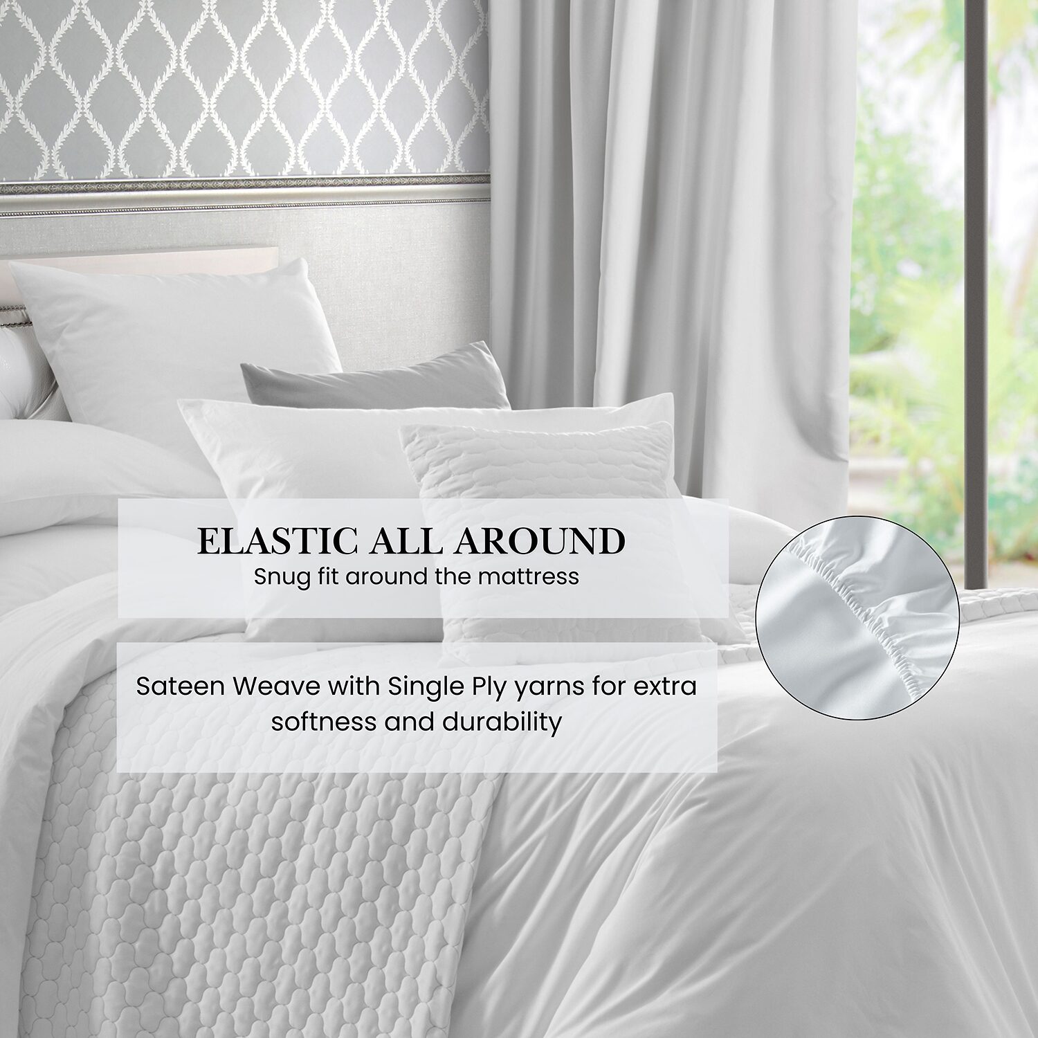 Pointehaven 500 Thread Count Sateen Sheet Set