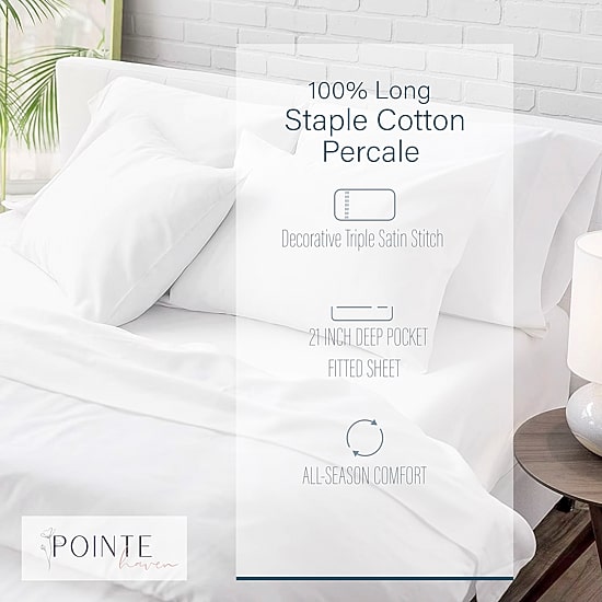 Pointehaven 500 Thread Count Sateen Sheet Set