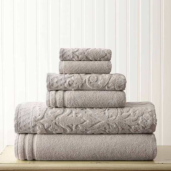 Pacific Coast Textiles Jacquard Solid 6-pc. Bath Towel Set