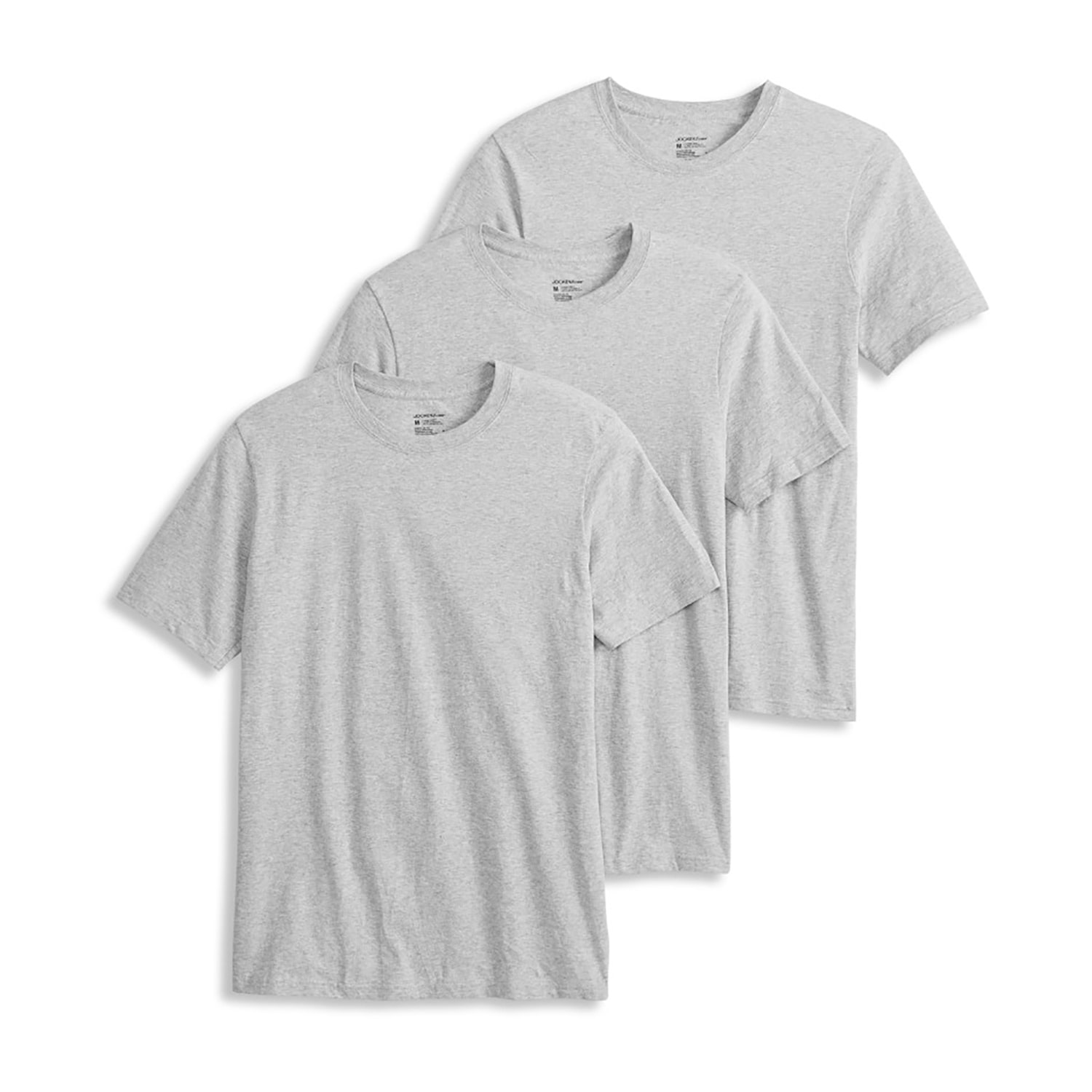 Jockey Classic Mens 3 Pack Short Sleeve Crew Neck Moisture Wicking T-Shirt