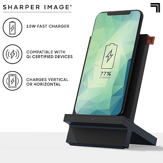 Sharper Image Wireless Qi Charging Dock for Smartphones