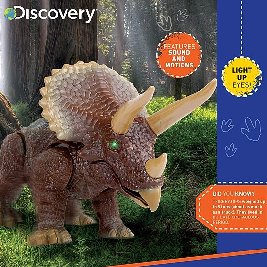 Discovery Kids RC Triceratops LED Infrared Remote Control Toy
