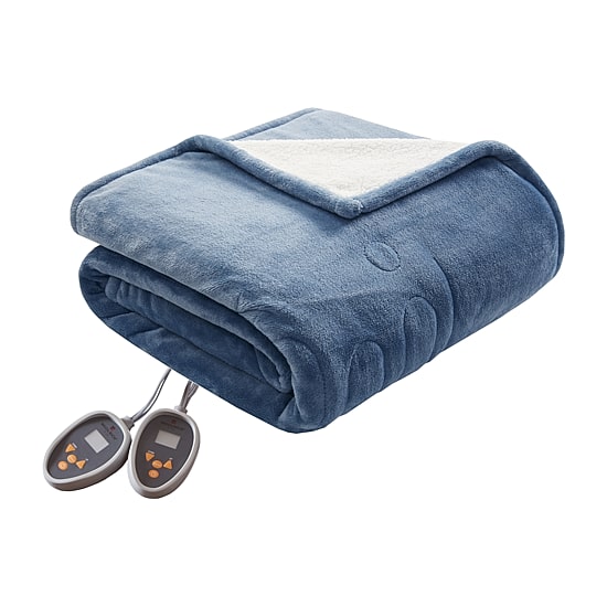 Woolrich Heated Plush To Berber Heated Electric Midweight Blanket