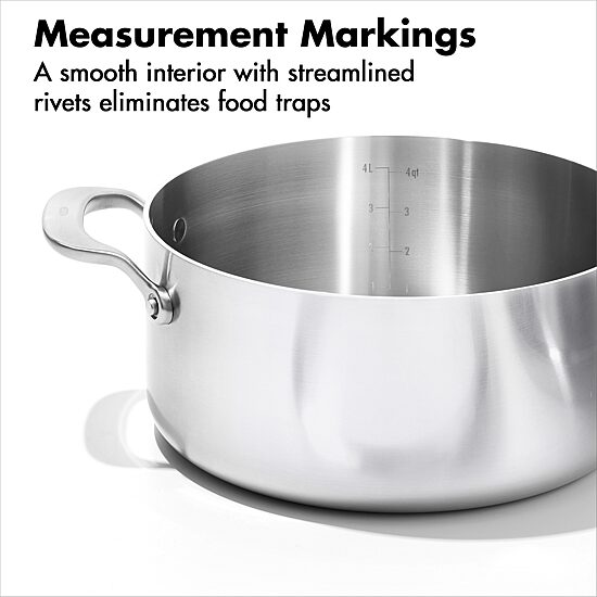 OXO Mira 3-Ply Stainless Steel 10-pc. Pots and Pans Cookware Set