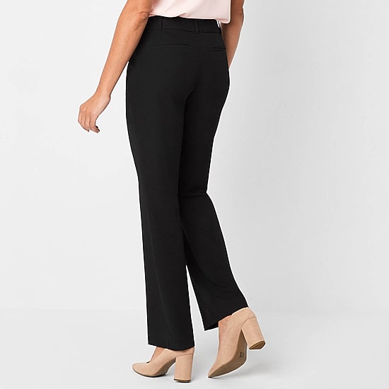 Liz Claiborne Audra Curvy Womens Straight Mid Rise Trouser