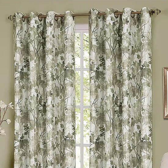 Tranquil Grommet Top Light-Filtering Single Curtain Panel