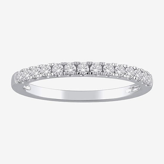 (H-I / I1) Womens 2 CT. T.W. Lab Grown White Diamond 10K Gold Cushion Side Stone Halo Bridal Set
